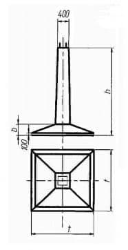 Фундамент линий электропередач железобетонный серия 3.407-115 Ф 2-2