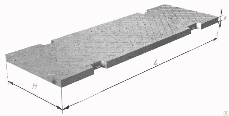 Плита аэродромная ПАГ-18 6000х2000х180 мм, 2.16 м3